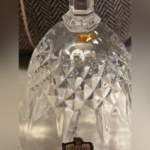Large Krystal Zajecar Crystal Bell. Crystal Bell Yugoslavia 24% Lead Beautiful